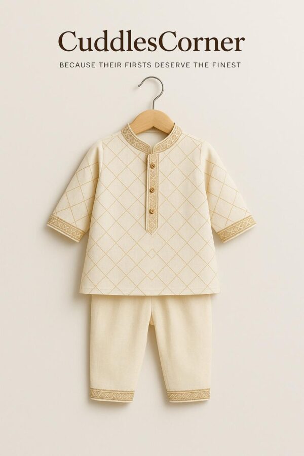 Regal Lattice Kurta Set